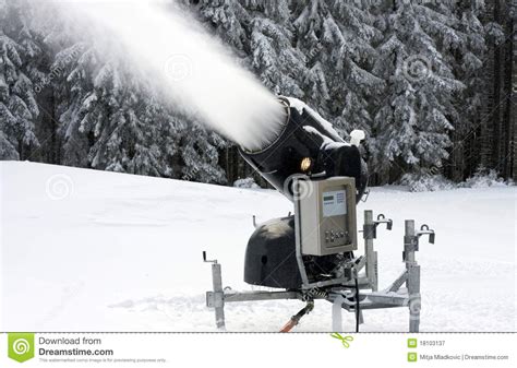 Snow Maker Stock Image Image Of Snowcannon White