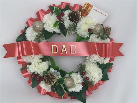 Artificial Christmas Carnation Funeral Wreath Artificial Funeral Flowers
