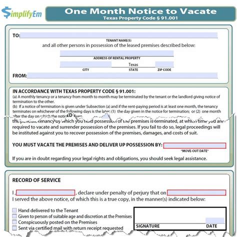 Printable sample 30 day notice to vacate template form 30. Get Our Free 30 Day Notice To Vacate Texas Template in ...