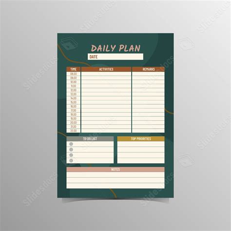 Planner Plan List Flower Organization Daily Printable Word Template And Google Docs For Free