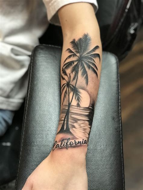 California California Tattoo Palm Tattoos Sunset Tattoos