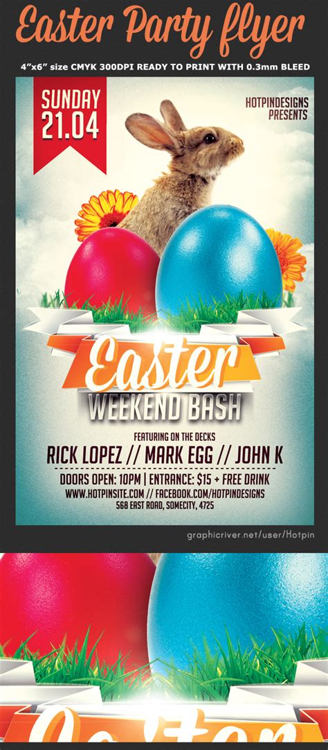 Easter Party Flyer Template On Behance