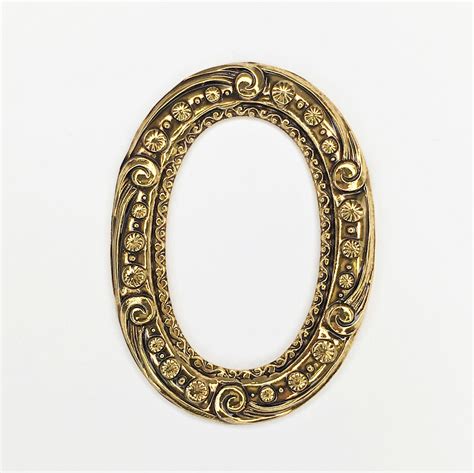 Miniature Ornate Oval Filigree Frame Antique Pewter 2 For Etsy