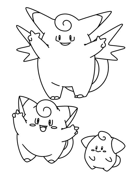 Pokemon Clefairy Coloring Pages Coloring Pages