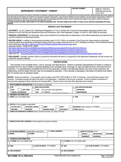 Dd Form 137 3 Instructions Fill Out And Sign Online Dochub