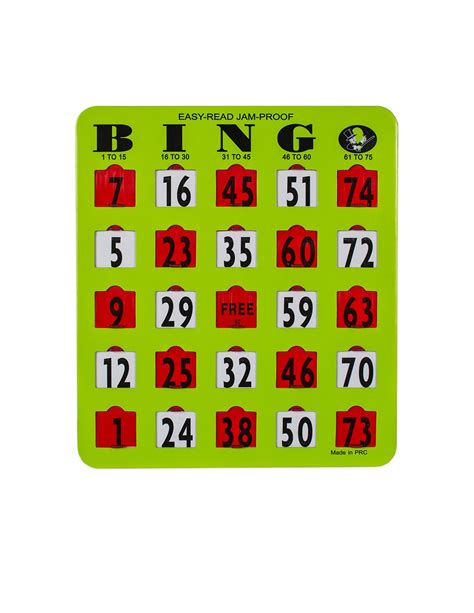 Buy Mr Chips Jam Proof Easy Read Large Bingo Cards With Sliding Windows Online At Desertcart Sri