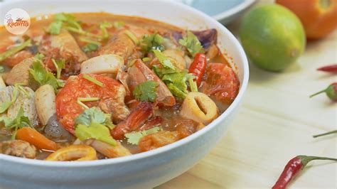 Resepi Tomyam Campur Ala Thai Thai Style Mixed Tom Yum Soup Recipe