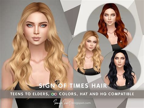 Sign Of Times Hair Sonya Sims Sims 4 Hairs