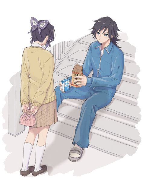 Shinobu offering Giyuu some company : DemonSlayerAnime