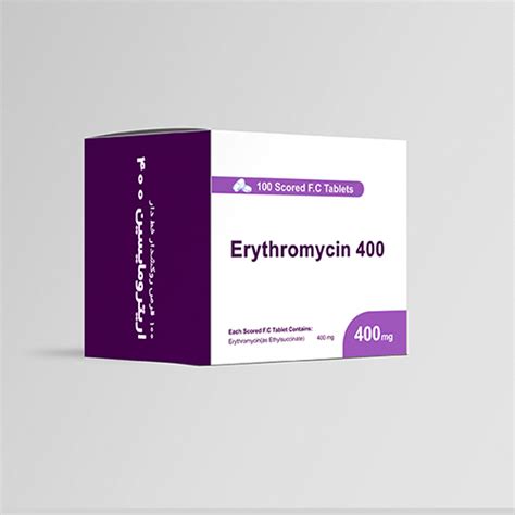 Erythromycin 400 شرکت داروسازی خوارزمی تولید کننده دارو ، مکمل و