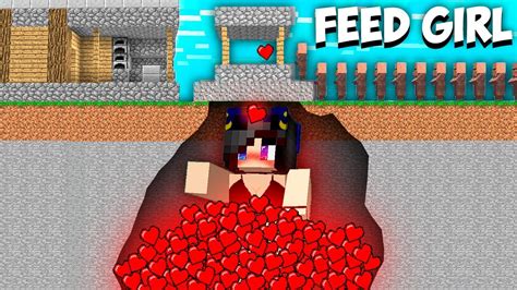 Why All Villagers Feed Biggest Girl Monster In Minecraft Youtube