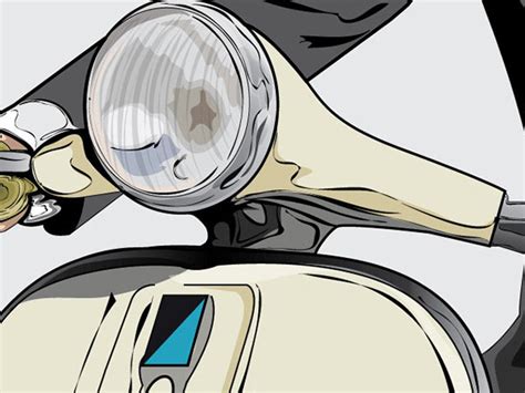 Gambar Kartun Orang Naik Vespa Keren