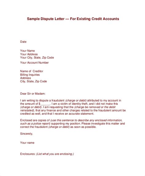 How do you write a credit dispute letter? FREE 23+ Sample Letter Templates in PDF | MS Word | Excel