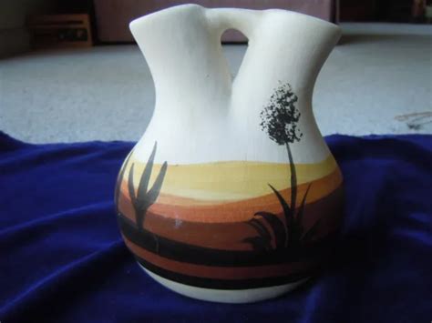 Vintage Native American Indian Pottery Southwest Styled Wedding Vase