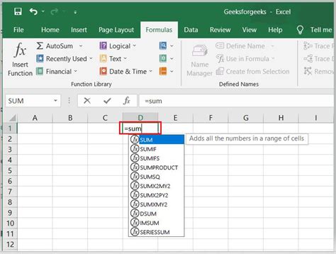 List Of Top Basic Excel Formulas And Functions With Examples Geeksforgeeks