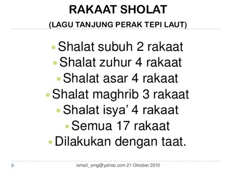 Sholat magrib berapa rakaat kah jika digabungkan dengan sholat isya ? yell yell +lagu nyanyi ismail-9mei