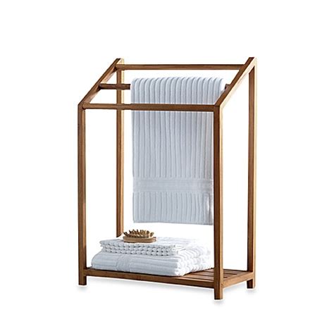 Tons of bed bath and beyond coupon codes are released weekly, so you usually won't ever end up paying full price for anything. Teak Free Standing Towel Rack - www.BedBathandBeyond.com