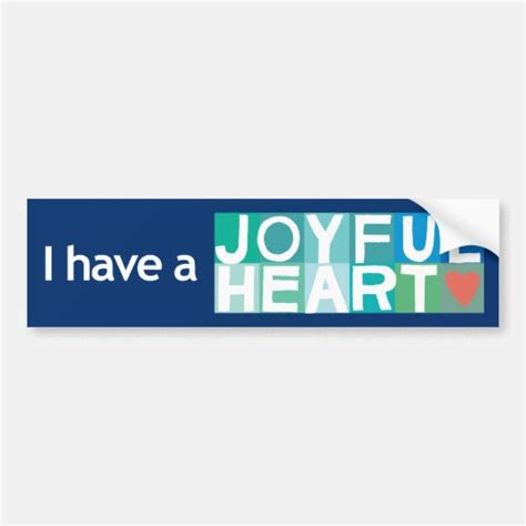 Joyful Heart Bumper Sticker Navy