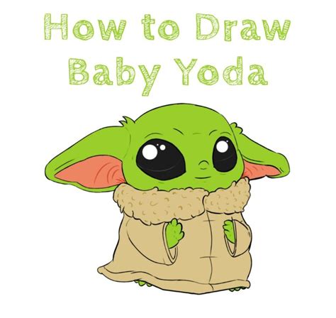 How to Draw Baby Yoda - How to Draw Easy