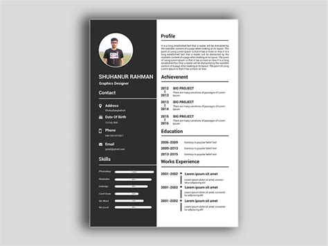 How To Create A Cvresume Template With An Easy Way On Behance