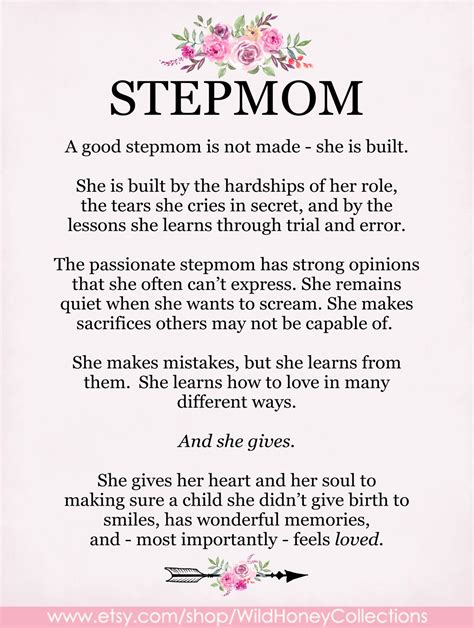 Stepmom Inspirational T T For Stepmother Printable Etsy Wall Decor Printables Wall