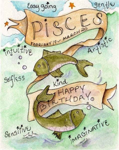 Rose Hill Designs Happy Birthday Pisces Pisces Birthday Pisces