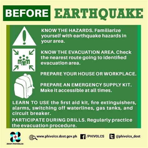 What To Do BEFORE DURING And AFTER An Earthquake PHIVOLCS Earthquake Safety Tips Earthquake