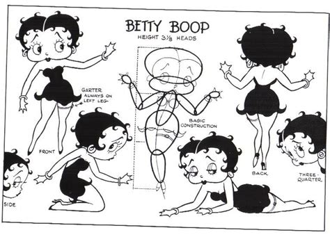 Betty Boop Model Sheet 1930s Cartoons Cartoon Drawings Cartoon Styles