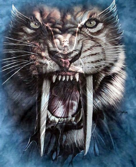 Reaper S Tune Meets Sabertooth Tiger Sabertooth Tiger Big Cats Art