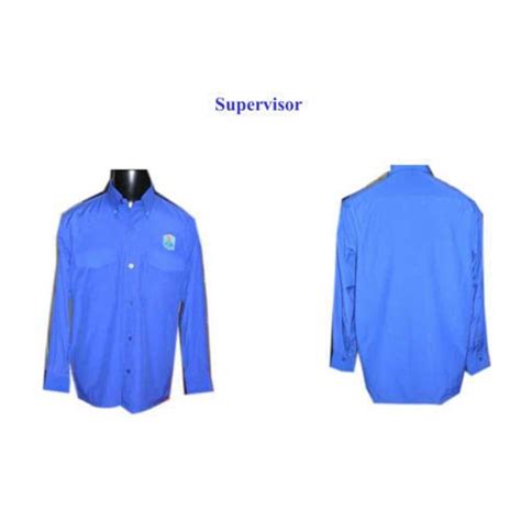 Cotton Formal Blue Men Supervisor Uniform For Office Size Medium At
