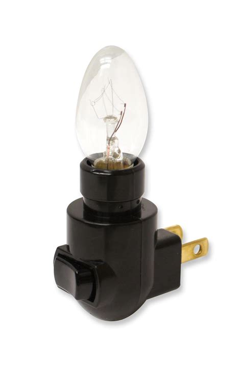 Black Night Light With 4w Bulb 6 Pack Fixtures Delphi Glass