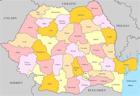 Rum Nien Karte Mit Regionen Landkarten Mit Provinzen