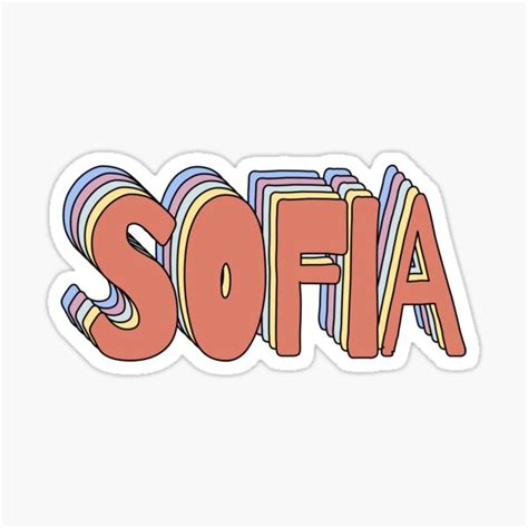 Sofia Name Sticker By Ashleymanheim Redbubble