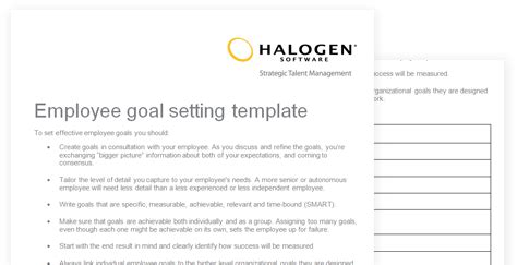 Employee goal setting template | AU | Download toolkit | Goal setting template, Employee goals ...