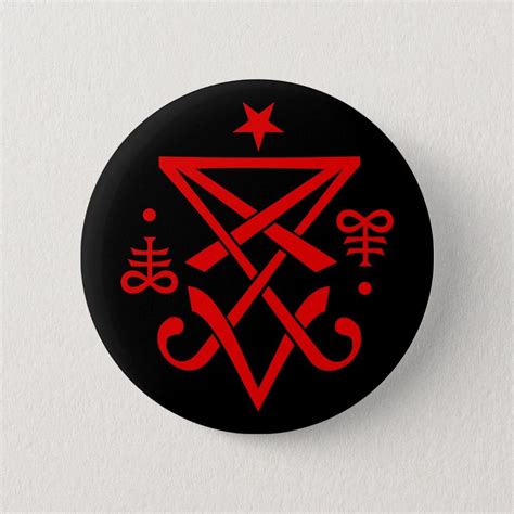 Occult Sigil Of Lucifer Satanic Button Zazzle Sigil Sigil Magic