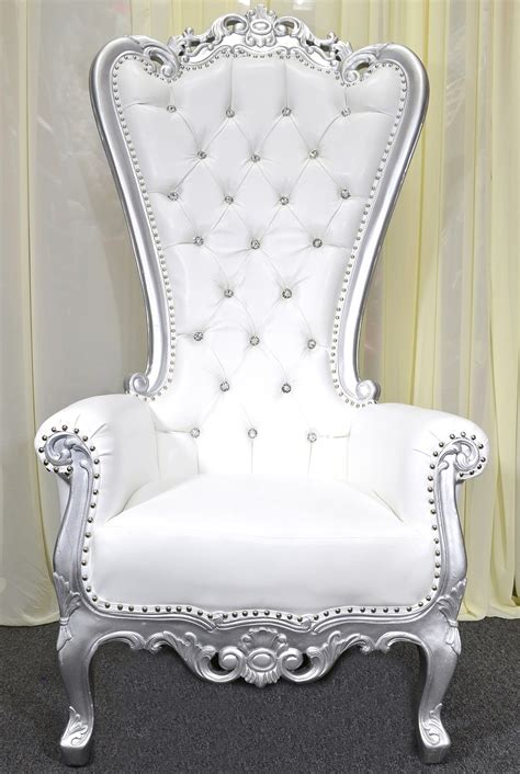 Select from premium silver chair of the highest quality. Queen High Back Baroque Carved Party Throne Chair