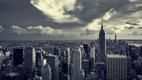Chrysler Building New York New York City Cityscape Clouds Hd