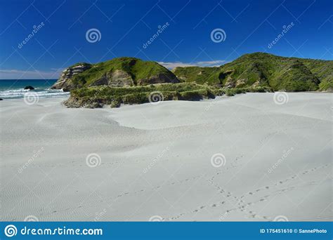 Beautiful New Zealand Landscape At Wharariki Beach Stock Photo Image