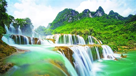 Ban Gioc Detian Falls Is The Common Name For Two Waterfalls Along The