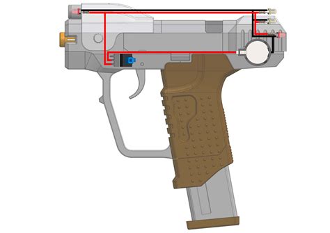 Halo M6d Magnum 3d Model By Makerlab