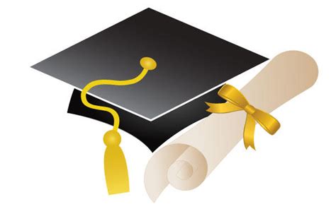 Free Graduation Cap And Diploma Vector Art