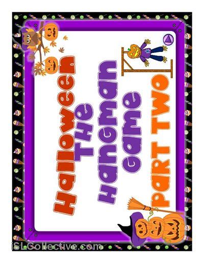 Esl learners and teachers can use it to review english vocabulary and grammar or simply practice these words. HALLOWEEN THE HANGMAN GAME PART TWO worksheet - Free ESL ...