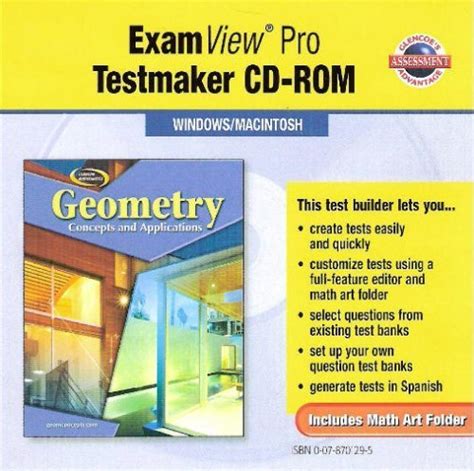 Glencoe Mathematics Geometry Concepts And Applications Examview