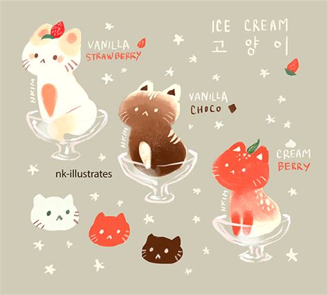 Ice Cream Cats Animation Pinterest Cat Kawaii And Drawings
