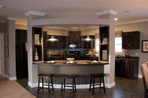 Color cabinets idea bar area kitchen renovation remodel design. curved area above bar, built in on columns | Kitchen ...