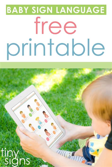 Cute And Easy Free Baby Sign Language Printable Chart Baby Sign