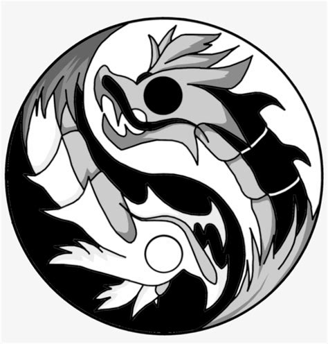Tattoo Yin And Yang Chinese Dragon Drawing Yin Yang Dragon Png