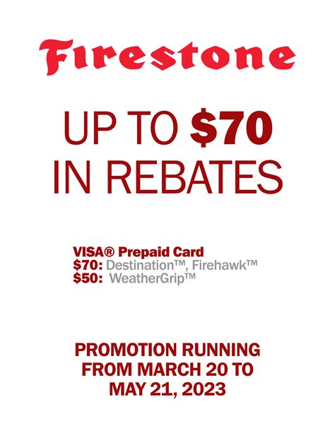 Firestone $70 Rebate