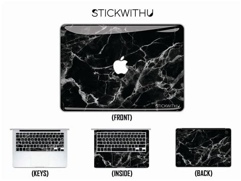 Black Marble Macbook Skin Macbook Decal Black Marble Laptop Skin Black