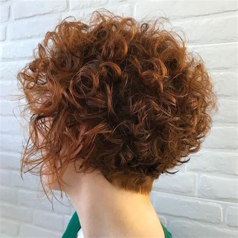Curly Tapered Brown Cut With Copper Highlights Short Curls Short Wavy